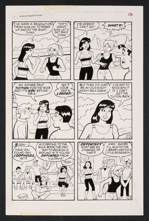Original Art from Archie and Friends #37 (1999) Page 9 Pencils by Dan DeCarlo, Inks by John Lowe Comic Art