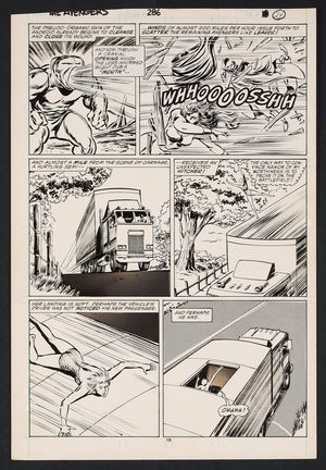 Original Art from Avengers #286 (1987) Page 24 Pencils by John Buscema, Inks by Tom Palmer Comic Art