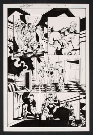 Original Art from Booster Gold #6 (2007) Page 15 Pencils by Dan Jurgens, Inks by Norm Rapmund Comic Art