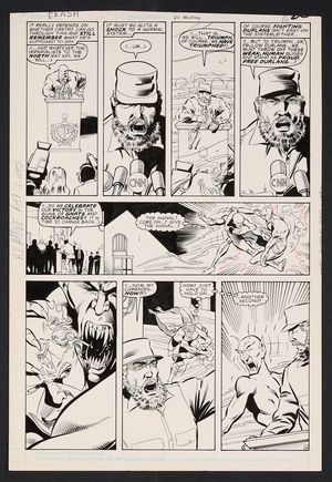 Original Art from Flash #21 (1988) Page 20 Pencils by Greg LaRocque, Inks by Larry Mahlstedt Comic Art