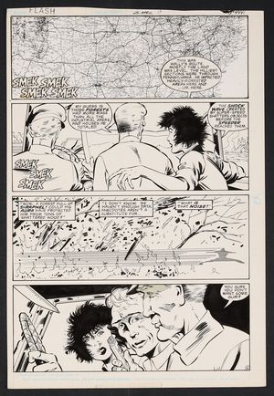 Original Art from Flash #25 (1989) Page 9 Pencils by Greg LaRocque, Inks by Larry Mahlstedt Comic Art