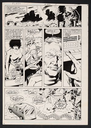 Original Art from Flash #25 (1989) Page 11 Pencils by Greg LaRocque, Inks by Larry Mahlstedt Comic Art