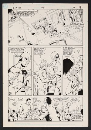 Original Art from Flash #31 (1989) Page 9 Pencils by Greg LaRocque, Inks by Larry Mahlstedt Comic Art