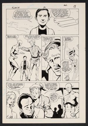 Original Art from Flash #31 (1989) Page 14 Pencils by Greg LaRocque, Inks by Larry Mahlstedt Comic Art