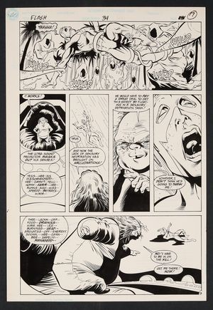 Original Art from Flash #34 (1990) Page 13 Pencils by Greg LaRocque, Inks by Larry Mahlstedt Comic Art