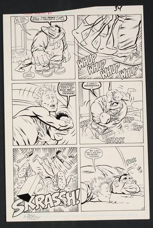 Original Art from Flash Annual #3 (1989) Page 4 Pencils and Inks by Don Simpson Comic Art