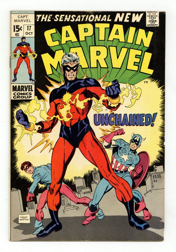 Captain marvel 1968 1st series marvel 17 gd vg 3 0
