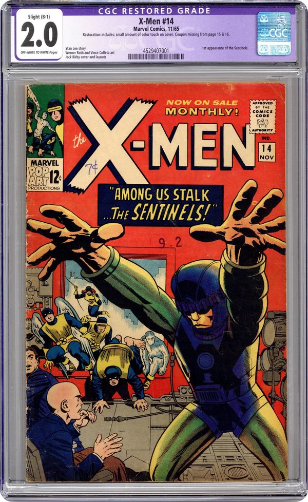 Uncanny X Men 1963 1st Series 14 Cgc 2 0 Restored
