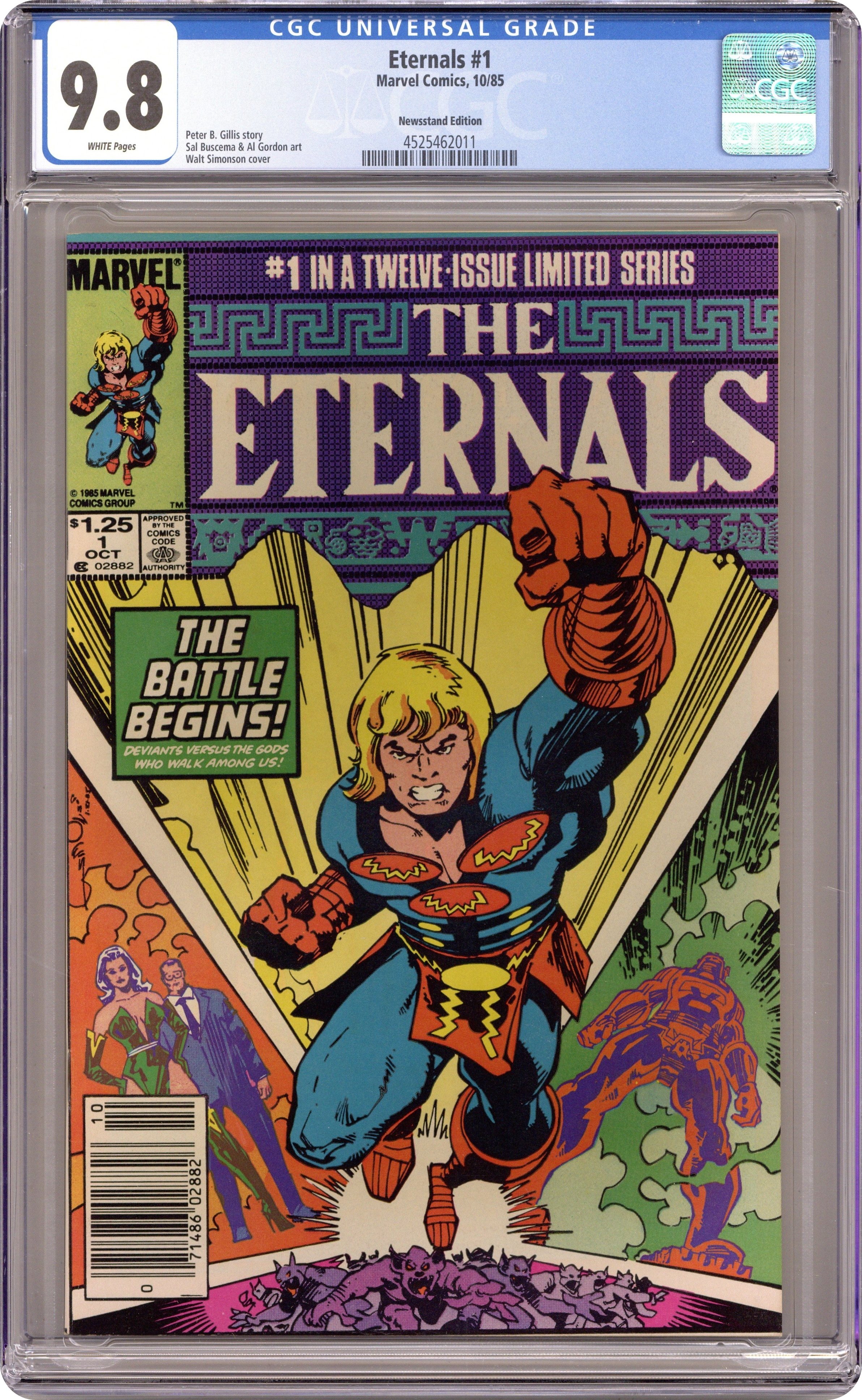 Eternals (1985) # 1 (CGC SS 9.2) Canadian Price Variant CPV | Signed W Simonson