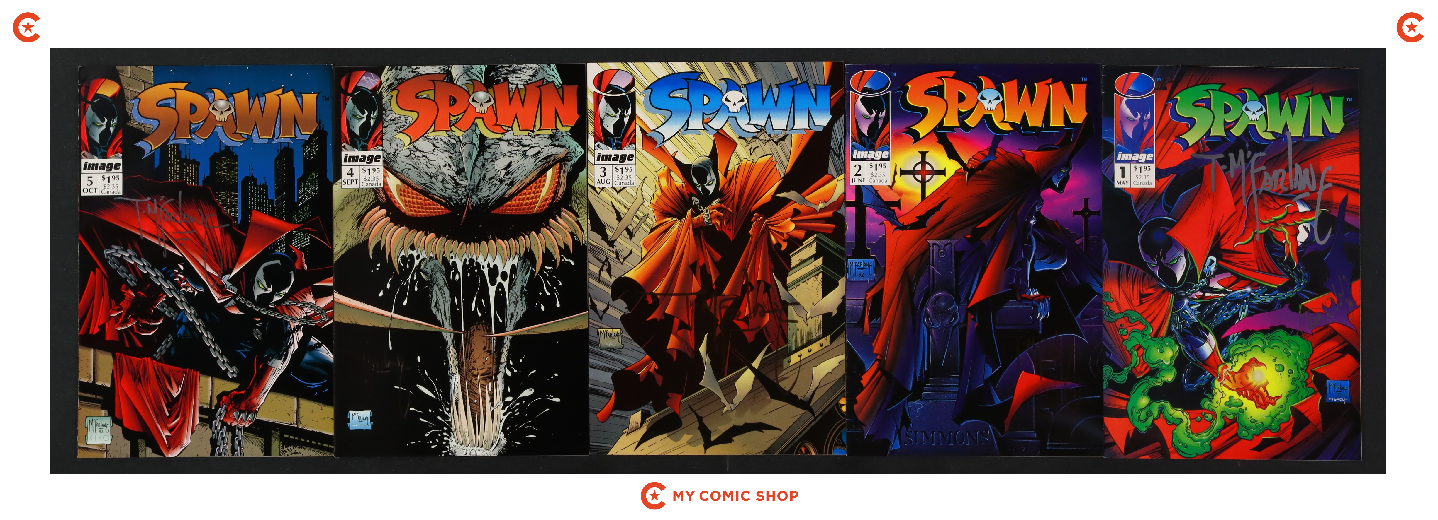 The Spawn Sign Spawn Signed Lot of 5