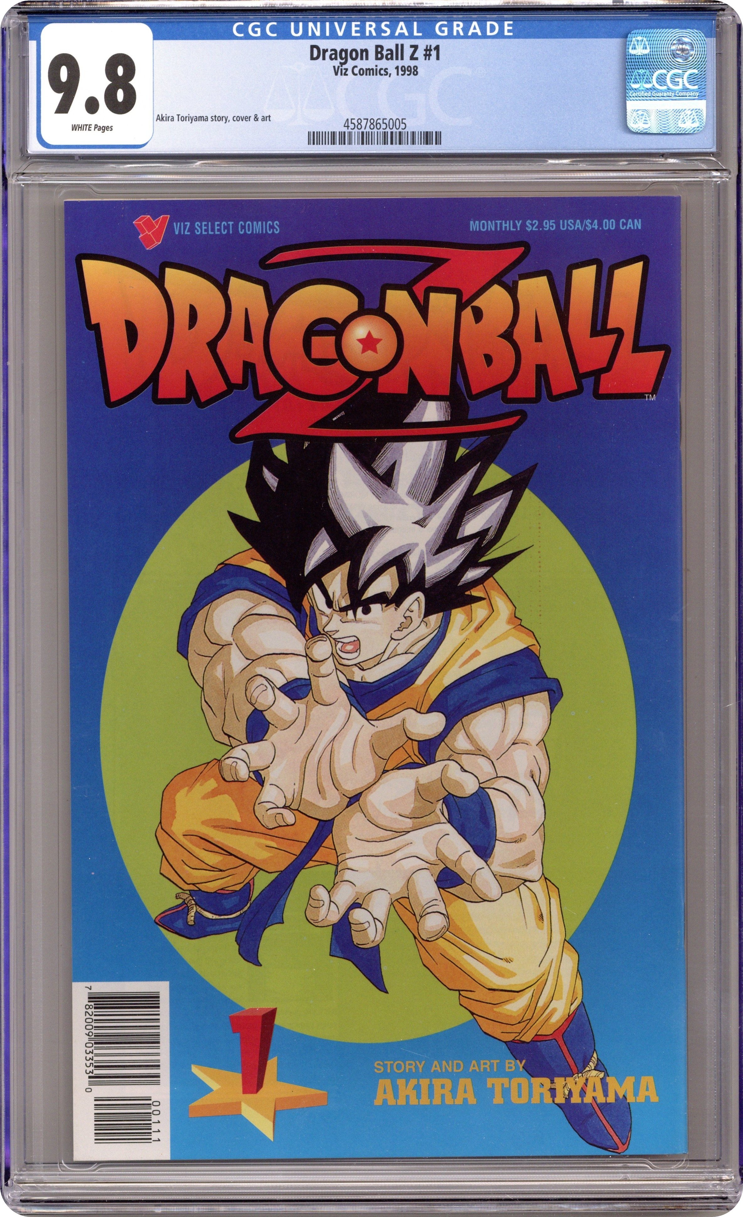 Dragon Ball comic books issue 1 graded by CGC