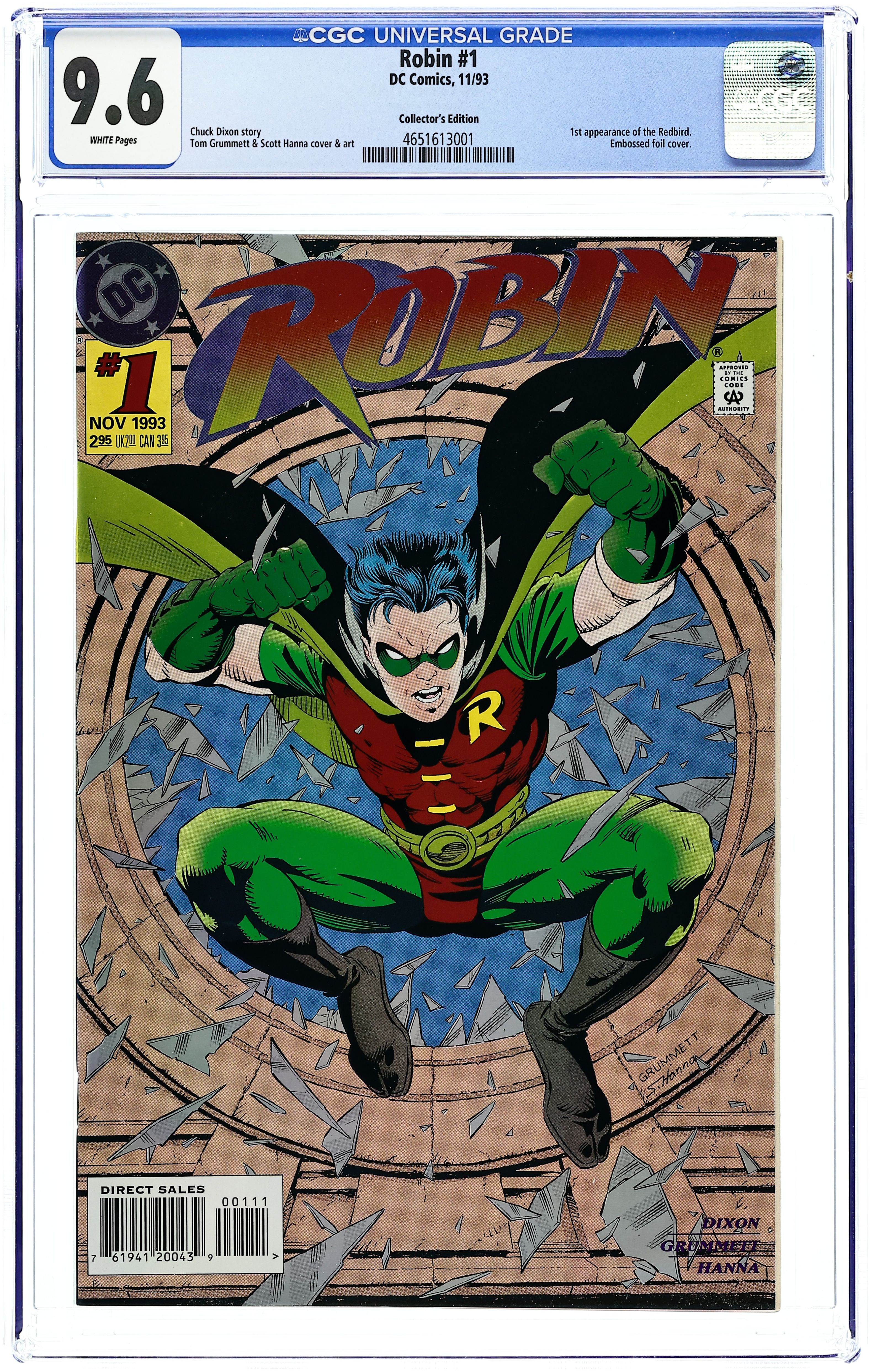 Robin Dc Comics First Issue Robin (1993 DC) 1 CGC 9.6