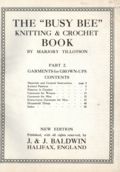 Busy Bee Knitting and Crochet Book (J & J Baldwin) UK Edition 21
