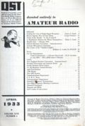 QST (1915 American Relay Radio League, Inc.) Magazine Apr 1933