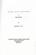 Edgar Rice Burroughs A Bibliography (1962 Science-Fiction and Fantasy Publications) 1