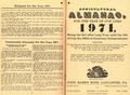 Baer's Agricultural Almanac (1825 - Present John Baer's Sons) 1971