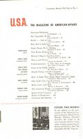 U.S.A., Magazine of American Affairs (1952 National Association of Manufactures) Vol. 1 #1