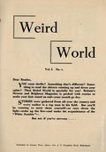 Weird World (1955-1956 Gannet Press) Vol. 1 #1