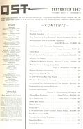 QST (1915 American Relay Radio League, Inc.) Magazine Sep 1947