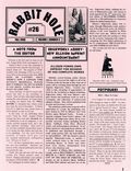 Rabbit Hole (1981-2018 Kilimanjaro Corporation / Harlan Ellison Newsletter) Fanzine 26
