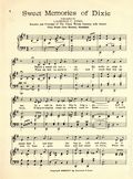 Sweet Memories of Dixie (1924 Laurence C. Jones) Sheet Music 0