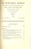 Mariner's Mirror (1911 - Present Society for Nautical Research) UK Vol. 28 #3