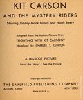 Kit Carson and the Mystery Riders (1935 Saalfield BLB) 1105