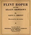 Flint Roper and the Six-Gun Showdown (1941 Whitman BLB) 1467