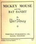 Mickey Mouse and the Bat Bandit (1935 Whitman BLB) 1153