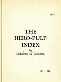Hero-Pulp Index (1970 Robert Weinberg) Fanzine 1