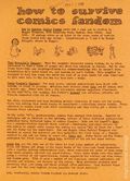 How to Survive Comics Fandom (1969 Maggie Thompson) Fanzine 1