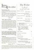 The Writer (1887-current The Writer, Inc) Magazine Vol. 101 #3
