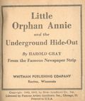 Little Orphan Annie and the Underground Hide-Out (1945 Whitman BLB) 1461