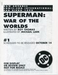 Superman War of the Worlds (1998 DC) Comic-Con International San Diego Preview Edition 1
