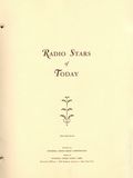 Radio Stars of Today and Radio Log (c.1930 National Union Radio Corp.) 1