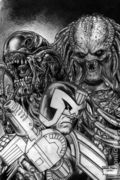 Predator Vs Judge Dredd Vs Aliens Cvr B Fabry Pencils Var